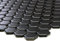 Mosaik Hexagon uni schwarz matt Keramik Mosaik, Mosaikstein Format: 23x26x5 mm, Bogengröße: 260x300 mm, 1 Bogen/Matte