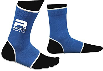 ROOMAIF Knöchelschutz Knöchelbandagen Sport Kampfsport Kickboxen Ankle Support Thai Boxen MMA Knöchelschoner Fußbandagen DE (Blau, Einheitsgröße)