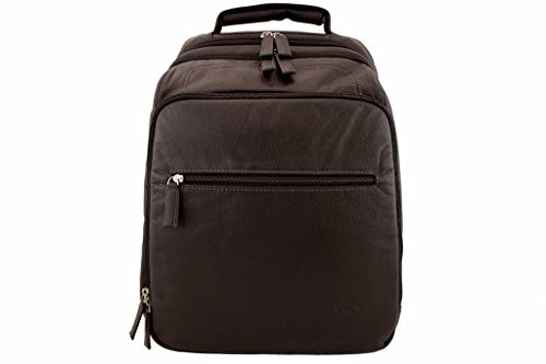 Katana Laptop-Rucksack, 15 Zoll, Rindsleder, genarbt, K 69510, schokoladenbraun, One size