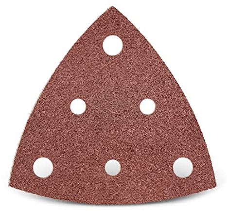 MENZER Red Schleifblätter 82 mm, 6-Loch (50 Stk.) K100 | f. Deltaschleifer, Normalkorund, Klettbefestigung