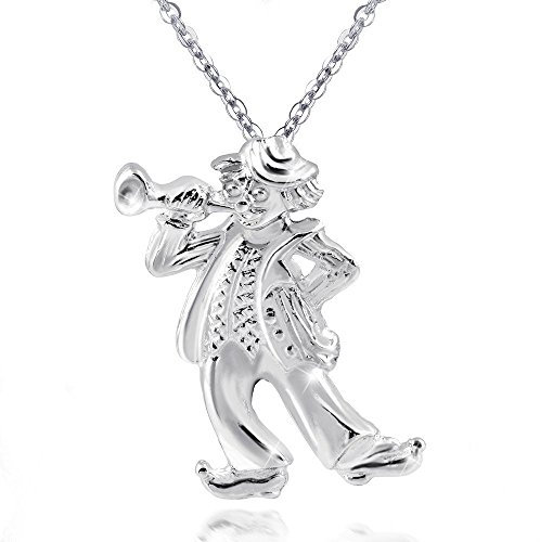 MATERIA by Matthias Wagner Kinder Kettenanhänger Clown - 925 Silber Schmuck Anhänger Zirkus rhodiniert KA-307