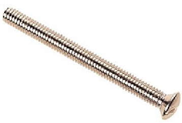 Pack of 2 nickel plated switch plate screws 50mm long