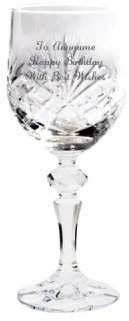 Personalised Engraved Glass - Crystal - Wine Goblet
