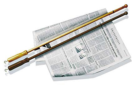 PADERNO 48287-19 Canne à journaux en bois Naturel, Porte Revues pour faciliter la lecture, Idéal pour Bar et Restaurant, Noyer, 75 cm