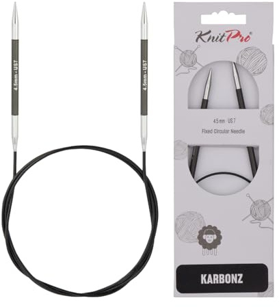 KnitPro Karbonz Rundstricknadel 16 (40cm) | 4,5mm
