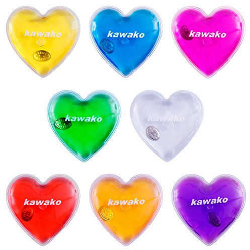 kawako Taschenwärmer 8er Set Multicolor - Herzen - Handwärmer Heizpad Wärmepad Firebag Wärmekissen