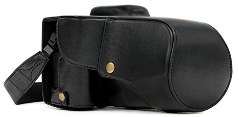 MegaGear Ever Ready Protective Leather Camera Case, Bag for Canon EOS T6s/ Canon EOS T6i Camera with 18-135 (750D, 760D) DSLR Camera (Black) (Model: MG527)