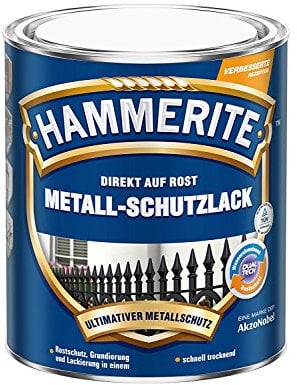 Hammerite Metallschutzlack Hammerschlag, Schwarz, 1L