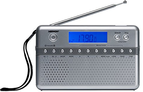 MEDION LIFE E66163 MD 83160 PLL Weltempfänger, UKW, MW, LW, KW, Weltanzeige, silber