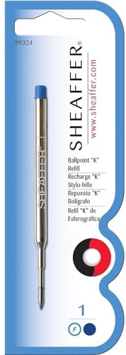 Sheaffer - Fine Ballpoint Pen Refill, “K” Style, Blue