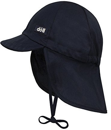 Döll Unisex Baby Bindemütze mit Nackenschutz Mütze, Blau (Total Eclipse 3000), 49