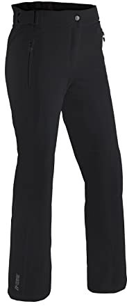 Maier Sports Vroni Slim, Enganliegende Damen Skihose, Wasserdichte Schneehose, Stretchmaterial und verstellbarer Bund, PFC-frei, mTHERM Wattierung & mTEX Wetterschutz, Schwarz, Gr. 48 (W40/L32)