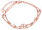 Yumilok Roségold 925 Sterling Silber Glückbringer Vierblättrige Kleeblatts Charm-Armband Armkette Doppelketten für Damen Mädchen, 6.7-7.7 Verstellbar