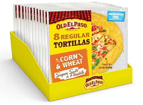 Old El Paso Regular Super Soft Corn & Wheat Tortillas 335 g (Pack of 12)
