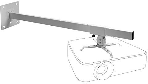 celexon universal Beamer-Wand-Halterung MultiCel WM1200 weiß | neigbarer & schwenkbarer Projektor-Halter mit flexibel einstellbaren Wandabstand bis max. 120 cm | Tragkraft max. 15Kg