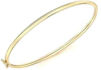 CARISSIMA Women's 9 ct Yellow Gold Patterned Edge Bangle