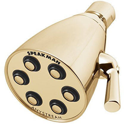 Speakman S-2252-PB Signature Icon Anystream Pommeau de douche réglable haute pression Laiton poli