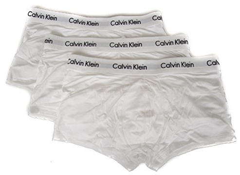 Calvin Klein 3p Trunk, Bóxer Uomo, White 01, M (Pacco da 3)