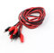 sourcing map 2Pcs Double End Alligator Clips Test Lead Jumper Wire 1.5m 2 Color