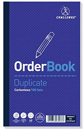 Challenge Duplicate Order Book, Carbonless, 100 Pages, 5 pack (210 x 130 mm)
