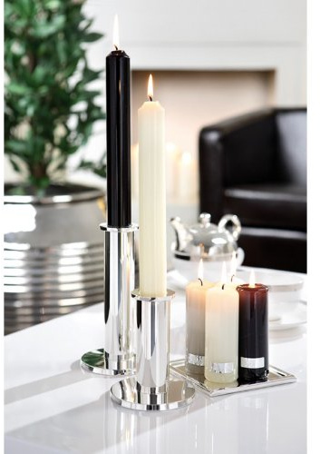Fink Candle Stabkerze,Creme,gelackt H.25cm,D.3cm