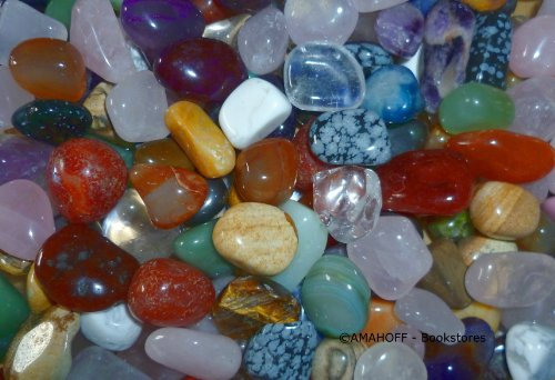 AMAHOFF Edelsteine (130-150 Stück) - 1kg Natursteine 1,5-2cm - Optimal für Spiele & Heilzwecke