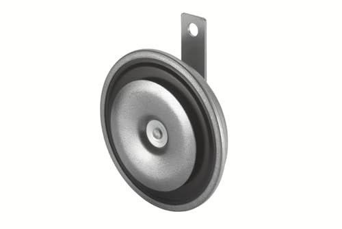 HELLA 3BA 002 768-131 Horn - B36 - 12V - 116dB(A) - Frequenzbereich: 335Hz - Tiefton - Gehäusefarbe: grau - Flachsteckanschluss