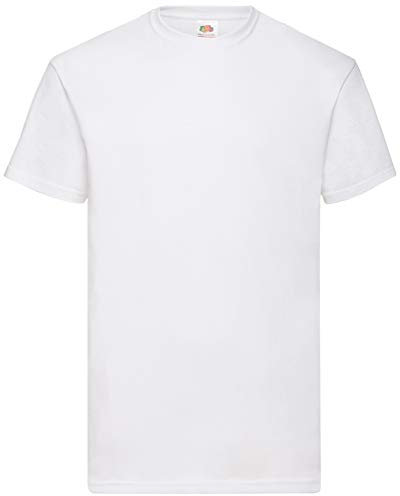FRUIT OF THE LOOM MENS VALUEWEIGHT T-SHIRT (M 38-40, White)