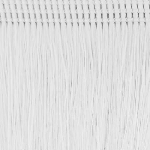 Mosel Avenue Art & Gobelin Studio (DE) Fransen Länge 25,0 m Breite 60 mm Farbe Weiß Tanzfransen Borte Fransenborte Spitzenborte Posamentenborte Dekoborte Bordüre Borte Brokat Spitze