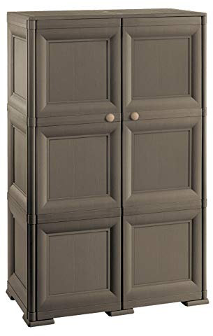 Tontarelli Wengé Armario Omnimodus-3 Puerta de Madera Modelo, 6 módulos