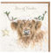 Wrendale Designs Weihnachtskarte Highland Star
