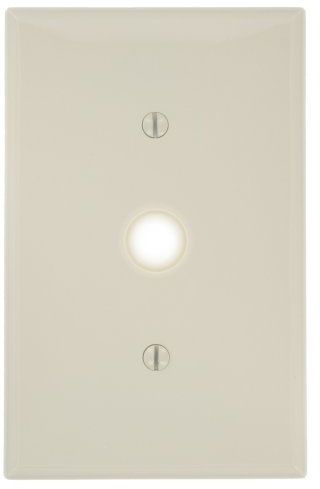 Leviton 1-Gang .406-inch trou appareil téléphonique/câble prise murale Light Almond