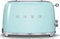 Smeg TSF01PGUK | 50's Retro Style 2 Slice Toaster in Pastel Green