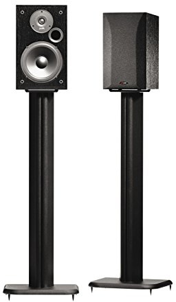 SANUS BF31-B1 31 Speaker Stands for Bookshelf Speakers up to 20 lbs - Black - Set of 2