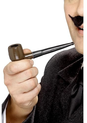 Smiffys Tales of Old England Plastic Smoking Pipe, Brown, Historical Fancy Dress, Historical Dress Up Accessories
