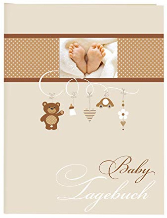 Goldbuch Little Mobile 11237 - Diario Bebè, 44 Pagine illustrate, 21 x 28 cm, Colore Beige