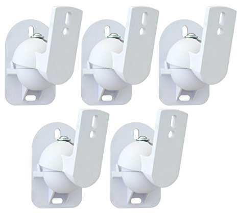 BWC White Universal Speaker Wall Brackets Mounts 5 pcs