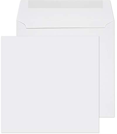Blake Purely Everyday 0155SQ Quadratsicher Briefumschläge Naßklebung Weiß 155 x 155 mm - 100g/m² | 500 Stück