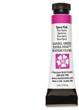 Daniel Smith Extra Fine Watercolor Paint, 5ml Tube, Opera Pink, 284610198, 0.17 Fl Oz (Pack of 1)