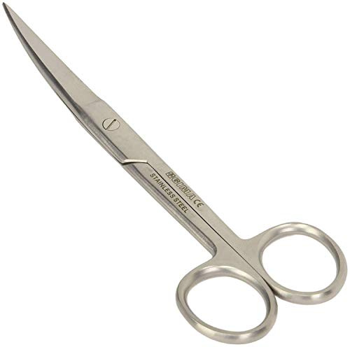 Gima - Gebogene Chirurgische Schere, Spitze Ende, Länge 18 cm, aus Edelstahl