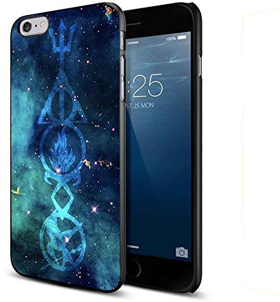 Divergent Mortal Instrument Hunger Game Logo Galaxy Nebula For iPhone 6 Plus/6s Plus Black Case