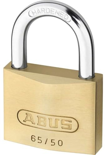 ABUS - 65/50 50mm Messing Vorhängeschloss Carded - ABU6550C