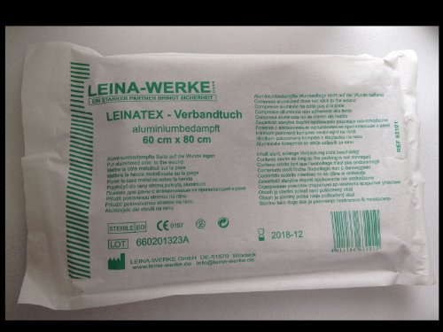 LEINA-WERKE 63101 LEINATEX-Verbandtücher einzeln eingesiegelt, steril - 60 cm x 80 cm, 1 Stk.