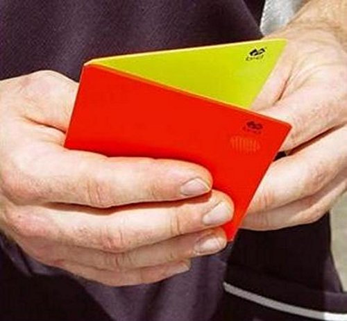 b+d Schiedsrichter Karte, Wendekarte 3 in 1 'Flip'