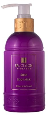 SPA CEYLON Sleep Body Milk, 250 ml ayurvedische Körpermilch mit Lavendel, Ylang-Ylang und Patchouli, beruhigend und pflegend, ideal für die Abendroutine