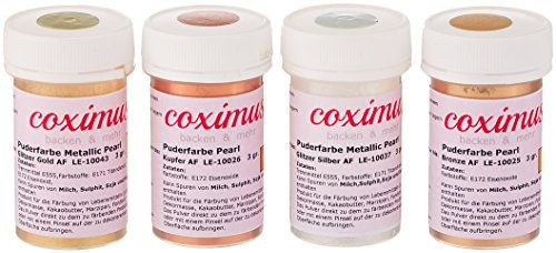Puderfarbe Bronce Kupfer Silber Gold 4 x 3g