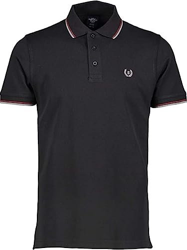 BE BOARD Maglia Polo Uomo a Manica Corta in Cotone Piquet, Taglie Calibrate Fino a 9XL, Eleganza e Comfort in Vari Colori,Nero,XL