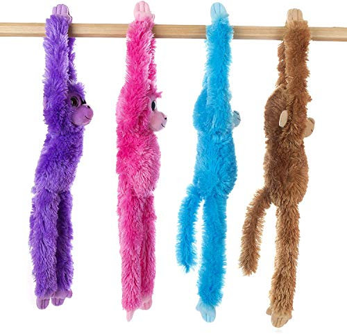 Aurora 3360 18 Assorted Hanging Monkey Soft and Snuggly Stuffed Animal Plush, Multicolor