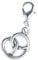 Miniblings Brezel Wiesn Oktoberfest Charm Dirndl Trachtenschmuck Silber - Handmade Modeschmuck I Kettenanhänger versilbert - Bettelanhänger Bettelarmband - Anhänger für Armband