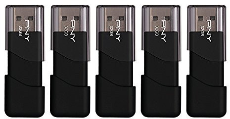 PNY Attaché 3 Lot de 5 clés USB 2.0 Noir 32 Go